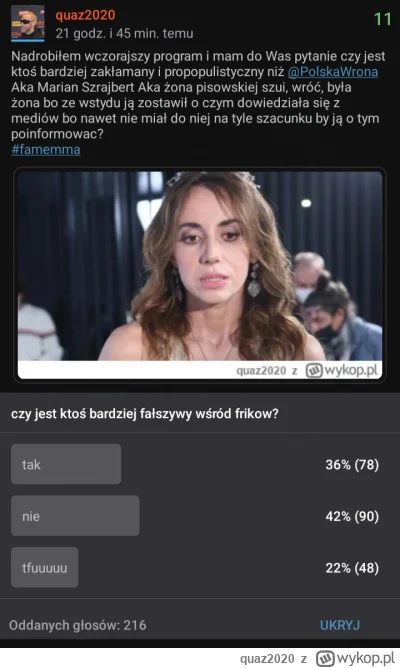 quaz2020 - @Olek3366  jak można pisać że jest tu lubiana? XD po prostu jest mniej nie...