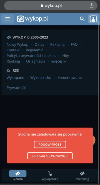 BartZzaMorza - Wam tez wykop nie dziala od wczoraj? Nie dziala mi na chrome i safari ...