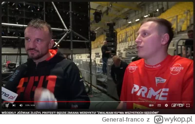 General-franco - Jóźwiak zapowiedział, że jak sędziowie nie zmienią werdyktu to ich z...