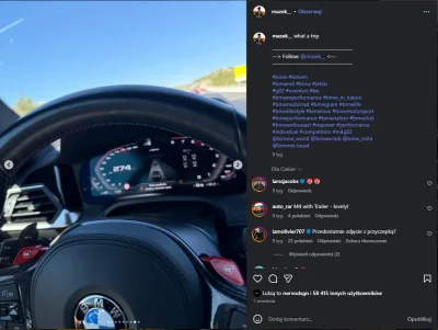 jehany - No, synek od AGMAZ chwali się ze jechal swoim M4 274 km/h  #mazek #bandycidr...