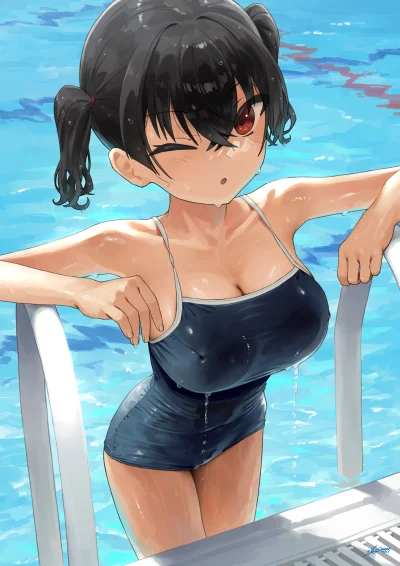 mesugaki - #anime #randomanimeshit #gakikyonyuu #sasakikanna #swimsuit