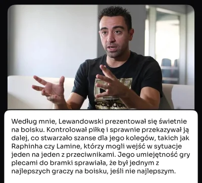 Wezzore-04 - xavi uważa, że Lewandowski możliwe że był najlepszy na boisku, cwiakala ...