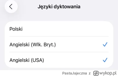 PastaJajeczna - Dzięki, mogę dodać kolejną klawiaturę i włączyć dyktowanie dla niej, ...