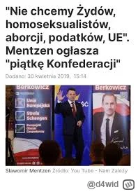 d4wid - >Konfederacja to partia centrowa.

@drobazdy: toć wiadomo, to są poglądy cent...