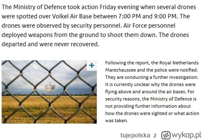 tujepolska - Holenderskie Siły Powietrzne otworzyły ogień do dronów nad bazą Volkel w...