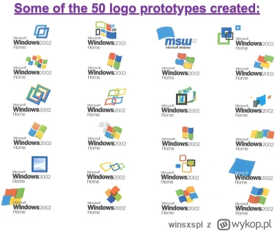 winsxspl - Tak mogłoby wyglądać logo Windowsa XP. Są to nieużyte projekty zlecone prz...