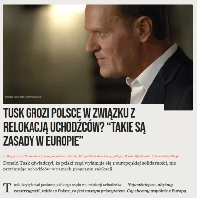 beconase - Wcześniej ten kłamliwy **** chiał karać Polskę za niewpuszczanie uchodźców...