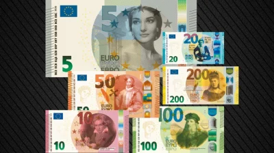 Pierdyliard - Dwójka Polaków na proponowanych nowych banknotach Euro.
#polska #europa