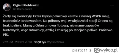 plastic11 - Marszałek zachodniopomorskiego
https://twitter.com/OGeblewicz/status/1707...