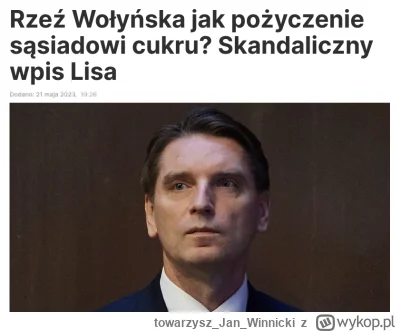 towarzyszJanWinnicki - @awres: 

Tomasz Lis z Newsweeka porównał Rzeź Wołyńska do poż...
