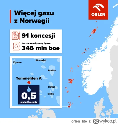 orlen_lite - Grupa ORLEN rozpoczęła eksploatację złoża Tommeliten A na Norweskim Szel...