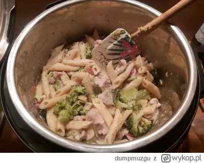 dumpmuzgu - Pierś indyka z makaronem penne w sosie brokułowo serowy z #instantpot mak...