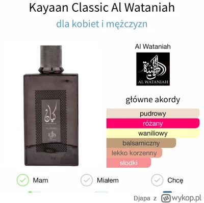 Djapa - #perfumy
Poleje  Al Wataniah Kayaan Classic, pięknego klona Dior Homme Intens...