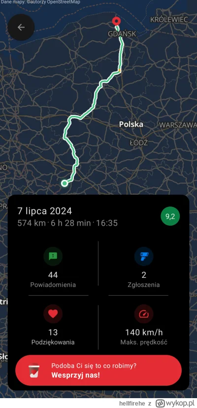 hellfirehe - Cała Polska zgodnie z przepisami.
Nie raz wyprzedzalem, nie raz nawet kt...