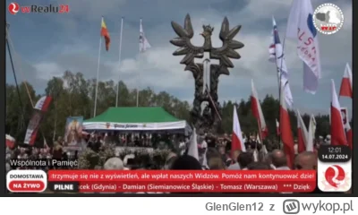 GlenGlen12 - Właśnie trwa odsłonięcie pomnika ku upamiętnieniu ofiar rzezi wołyńskiej...