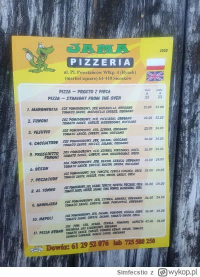 Simfecstio - Ja jebix. Jak byłem młodszy to mała pizza miała 32 cm i jadłem ją sam. A...