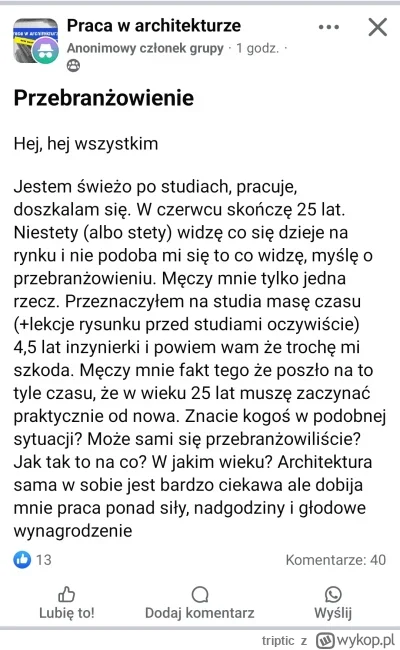 triptic - @PfefferWerfer: 

A czego on się spodziewał zaraz po skończonych studiach? ...