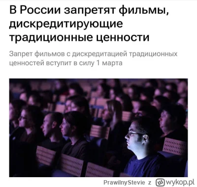 PrawilnyStevie - W rosji od 1 marca będzie zakazane oglądanie filmów dyskredytujących...