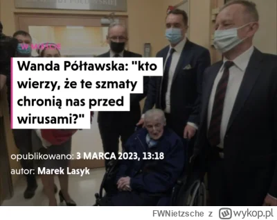 FWNietzsche - "101-letnia Wanda Półtawska wprawiła w konsternację gości obecnych na u...