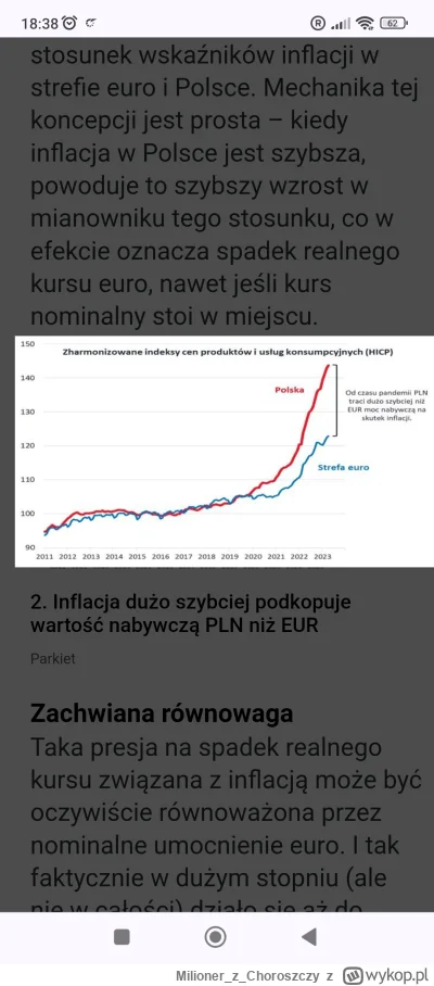 MilionerzChoroszczy - Zobacz ten wykres, PLN mocno tracił na siłe nabywczej i dzisiej...