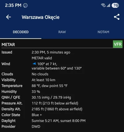 JestemTuNowaJakbyCo - #meteorologia #defilada 
Świeże meteo nad EPWA Robakowo