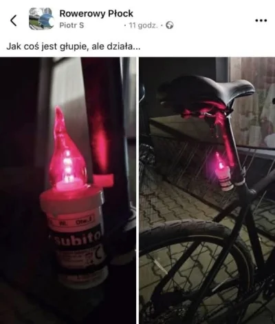 beriam - ¯\(ツ)/¯

#humorobrazkowy #rower 
#heheszki #oświetlenie