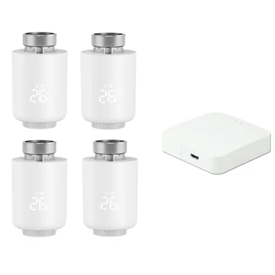 n____S - ❗ 4Pcs Tuya Zigbee Smart Thermostat Radiator Valve with Gateway
〽️ Cena: 82....