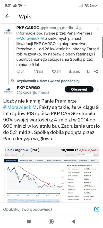 emigrujse - przypominam że to morawiecki z pisem rozwalili pkp cargo a nie tusk

#pol...