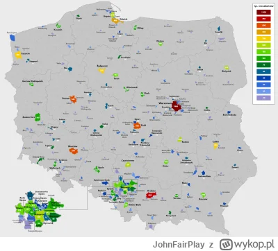 JohnFairPlay - Miasta w Polsce, w których mieszka więcej niż 20 000 mieszkańców

#cie...