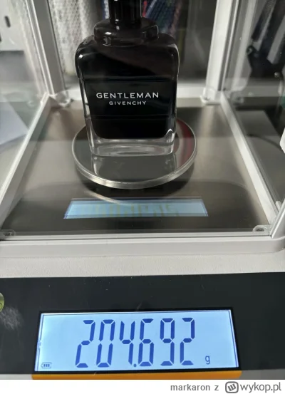 markaron - Zna ktoś wagę pełnego flakonu Givenchy Gentleman EdP 60ml? Chętnie bym go ...