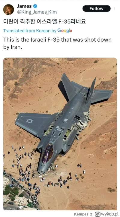Kempes - #iran #izrael #wojna #lotnictwo #heheszki 

XD