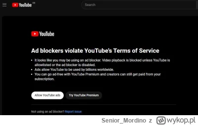 Senior_Mordino - Dlaczego nie mogę ogladać filmików na youtube i wyświetla się komuni...