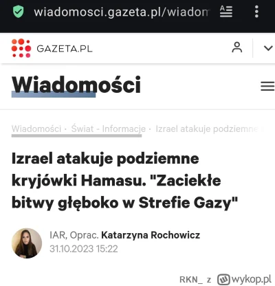 RKN_ - Wg Wyborczej trwają jedynie walki z Hamasem..artykul chyba z 20 w kolejności, ...