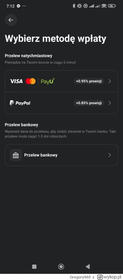 Gregory960 - Aha dodali prowizje z paypala, nieźle.

To teraz z Revoluta się już nie ...