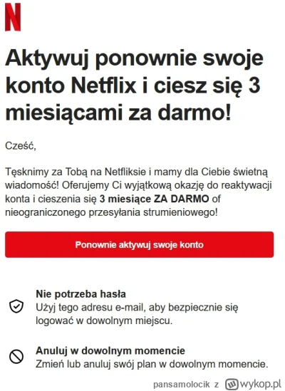 pansamolocik - Uwaga na nowy atak. Dostałem takie cudo na mail.

#netflix