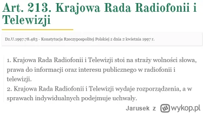 Jarusek - @Pituch: to są konstytucyjne zadania KRRiT. Wprost z Konstytucji wynika, że...