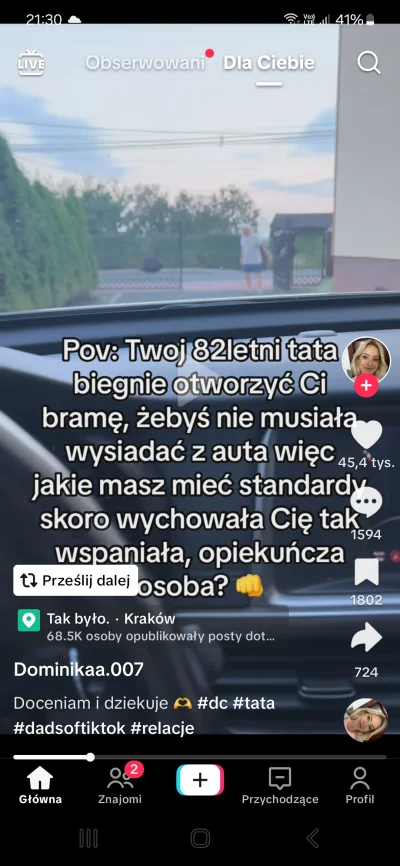 ArystokracjaPomarancza - kobieta na tiktoku: chce pochwalic się jakleigo miłego i faj...