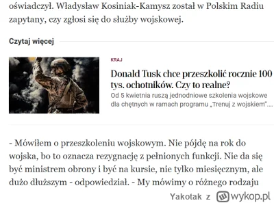 Yakotak - Oczywiście, szef MON nie musi się szkolić i nie musi się znać na wojsku. Wa...