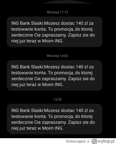 Drmscape2 - Mądrzy tam jesteście z tym spamem? @INGBankSlaski
#ing