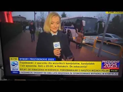 AMBIWALENTNYPSIUR - #debata Na żywo pokazano dowożenie autobusem wspierających Rafała