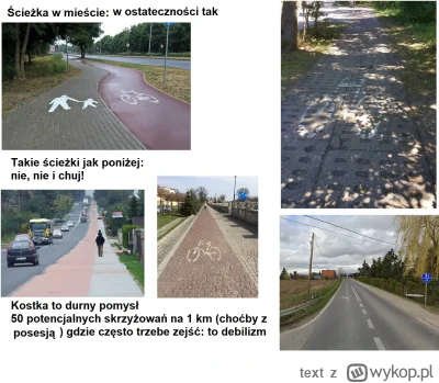 text - >O co chodzi z tymi pedalarzami w Piasecznie? Obok ścieżka rowerowa na całej d...