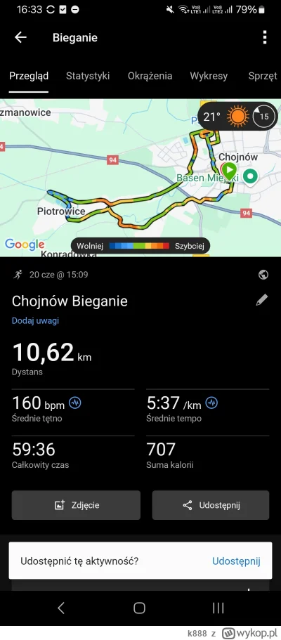 k888 - #sztafeta 

Cieplutko ale fajnie :) 

26 079,42 - 10,62 = 26 068,8