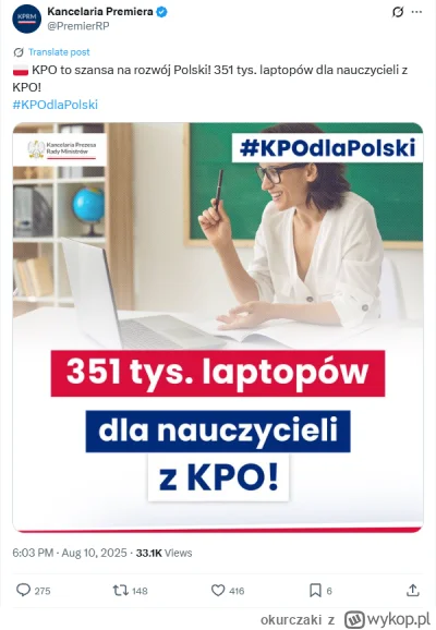 okurczaki - I to jest właśnie różnica. Pis dawał laptopy biednym dzieciom do nauki, ż...