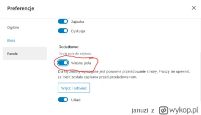 januzi - @KolejnyMirek: Skoro używasz blokowego, to masz tutaj: preferencje - panele ...