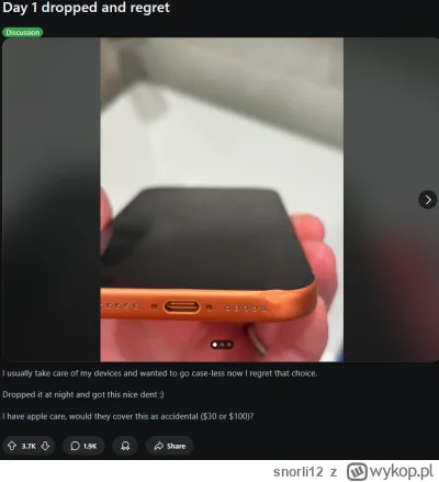 snorli12 - Iphone 17 po 1 upadku na krawędź... 
#telefony #iphone #apple