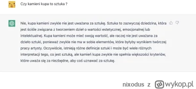 nixodus - Zapytałem się chataGPT co sądzi o polskiej sztuce. :P