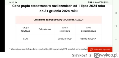 Slavko21 - Energa życzy sobie od lipca 2024 Ponad złotówkę za kWh, z opłatami za prze...