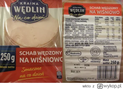 wkto - #listaproduktow
#schabwedzony na wiśniowo 80% plastry Kraina Wędlin Na co dzie...