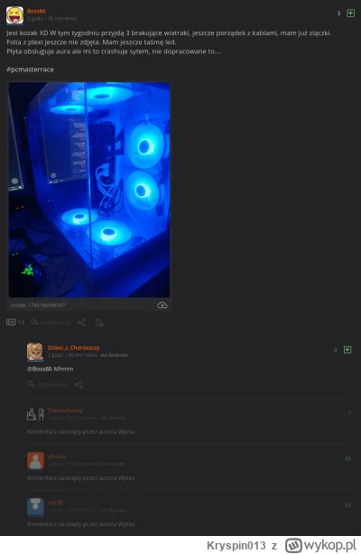 Kryspin013 - Pan "pc master race" zdaje się mieć strasznie kruche ego xD

#heheszki #...