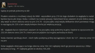 Questorius - Posłużę się screenem z wczoraj:

-NVDA - zamknięta pozycja
-XLK-  zamkni...